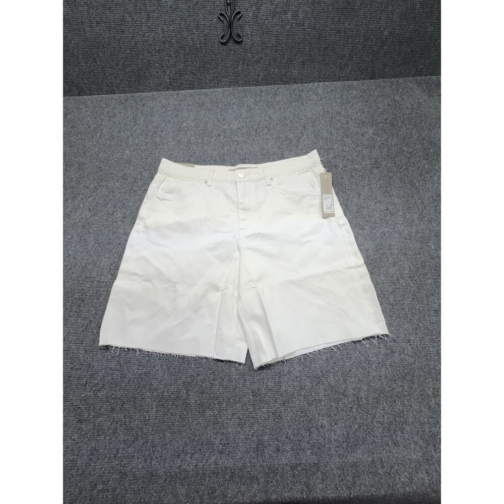 Hudson Jeans London Low-Rise Women’s Size 32 White Long Short Cut Off MSRP $165